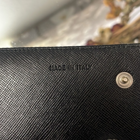 🖤🔥 EUC  PRADA MILANO TESSUTO NYLON BIFOLD WALLET, vintage with chain - Picture 10 of 13